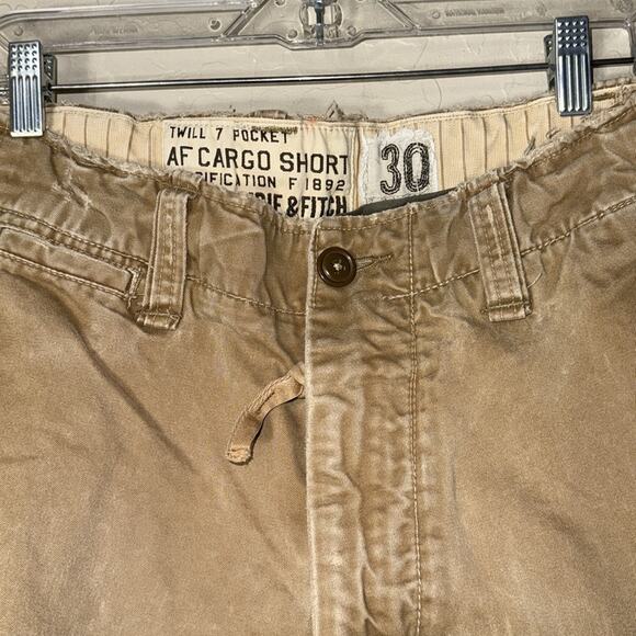 Abercrombie Y2K vintage af twill cargo pocket baggy shorts size 30 - Picture 5 of 8